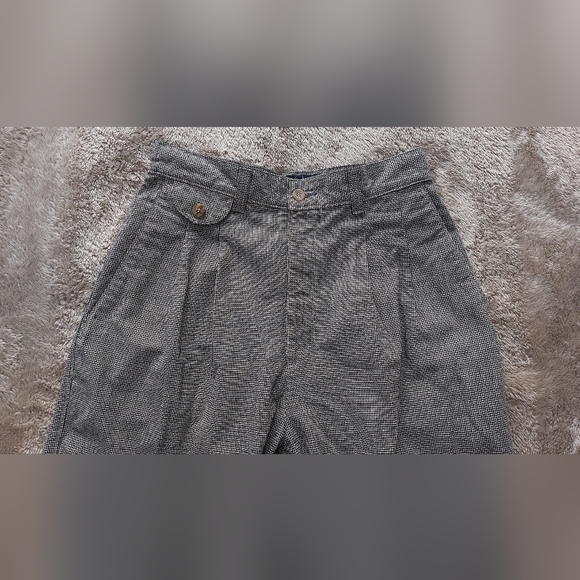 Vtg 80s Lee Riders Women's USA Houndstooth Pleated High Waisted Pants | 26x29.5 - Picture 6 of 13